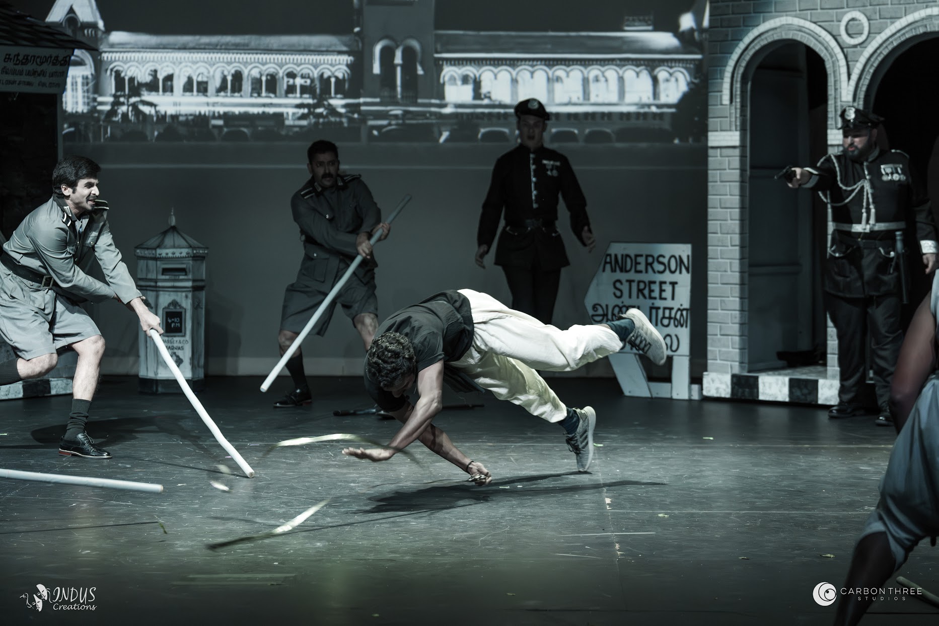 Karthikeyan practicing Silambam - traditional Tamil martial art